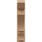 Ekena Millwork 8-in W x 28-in D x 36-in H Balboa Slat Rough Cedar Woodgrain TimberThane Outlooker, Primed Tan OUTUR080X28X36BOA24RCPR - alternate 3